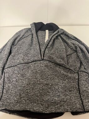Gray Half-Zip Pullover Sweatshirt